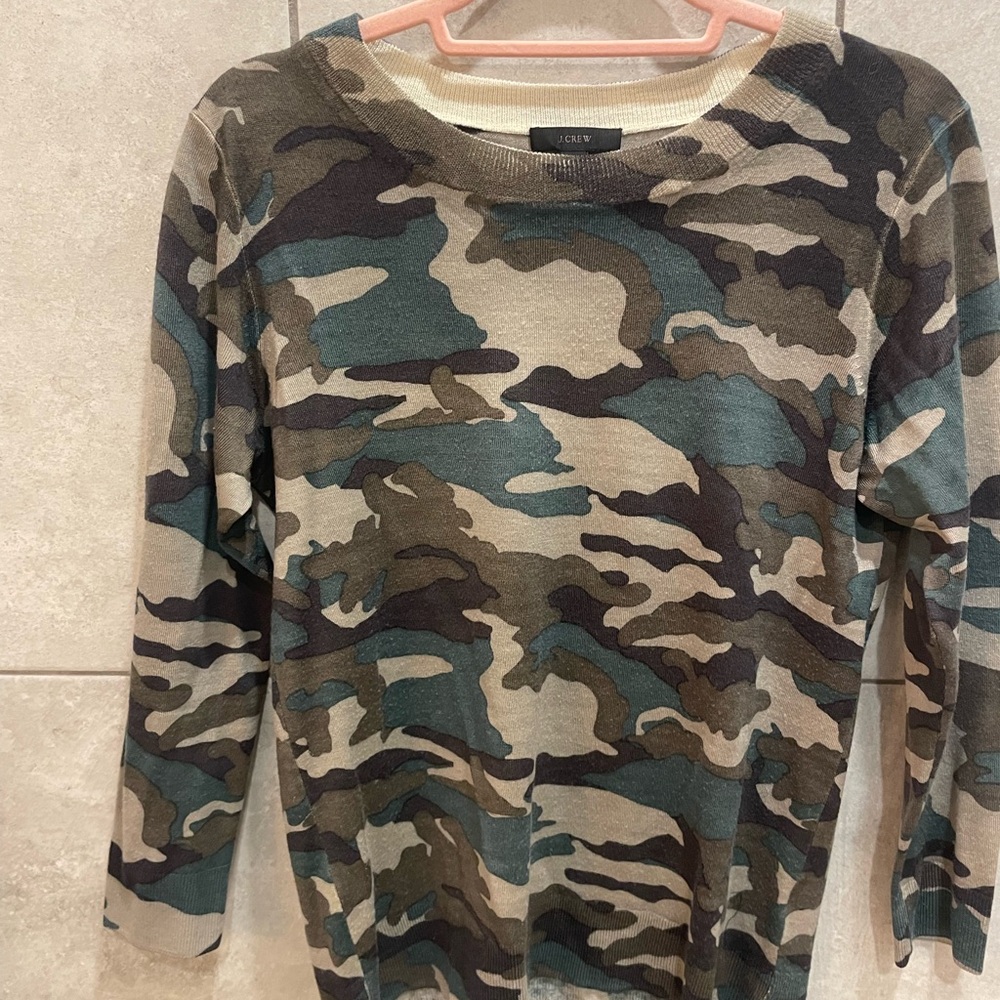 J.Crew Camouflage Knit Top